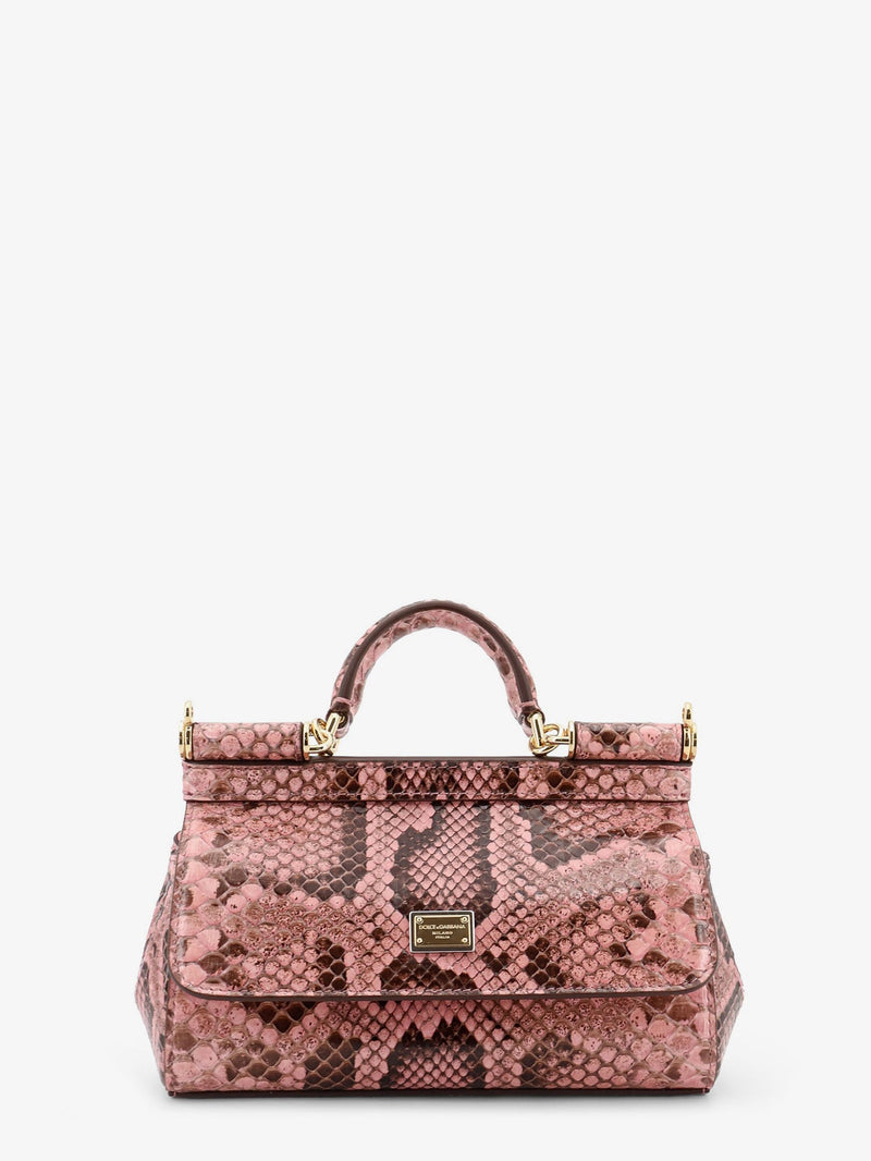 Dolce & Gabbana Bolso Dolce & Gabbana Sicily Python Rosa - World Class Fashion