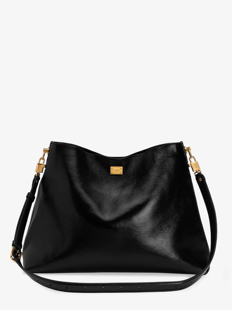 Dolce & Gabbana Dolce & Gabbana Vittoria Leather Crossbody Bag Black - World Class Fashion