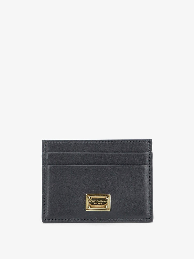Dolce & Gabbana Dolce & Gabbana Leather Card Holder Black - World Class Fashion