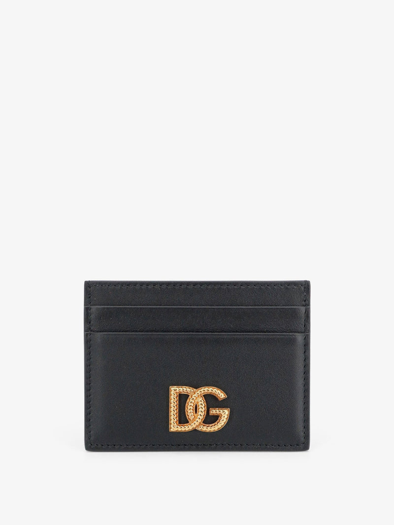 Dolce & Gabbana Dolce & Gabbana Leather Card Holder Black - World Class Fashion