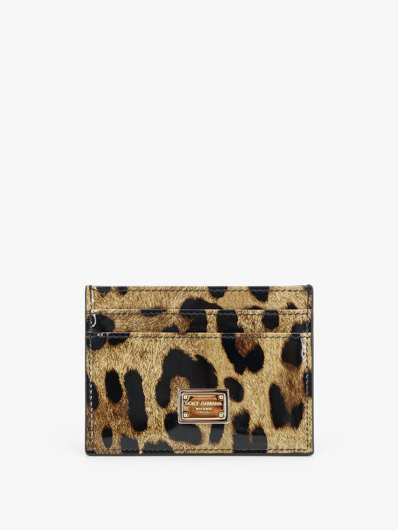 Dolce & Gabbana Dolce & Gabbana Patent Leather Card Holder Animal Print - World Class Fashion