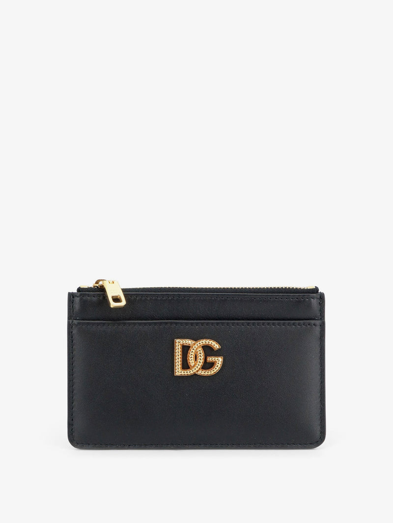 Dolce & Gabbana Dolce & Gabbana Leather Card Holder Black - World Class Fashion