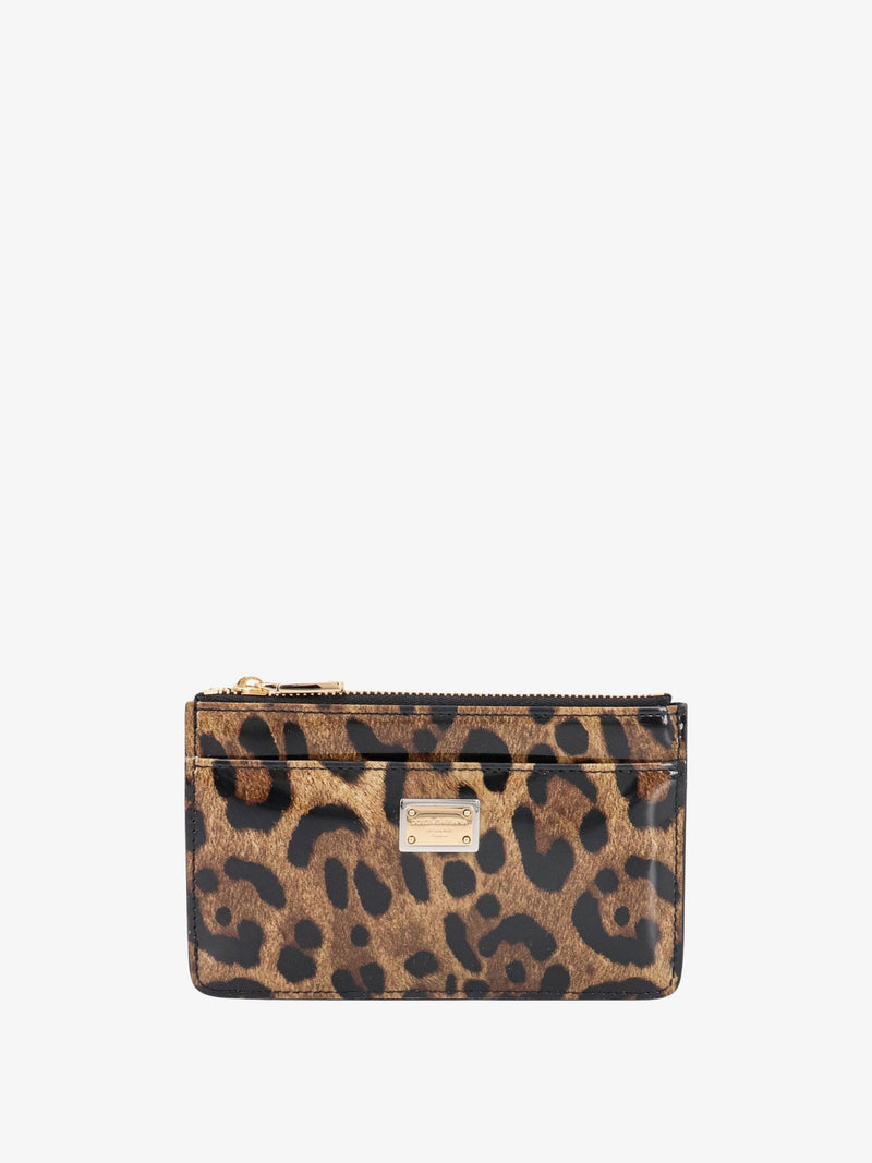 Dolce & Gabbana Dolce & Gabbana Patent Leather Card Holder Animal Print - World Class Fashion