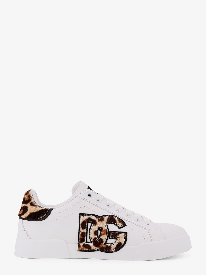 Dolce & Gabbana Dolce & Gabbana Portofino Leather Light Strobel Sneakers White - World Class Fashion