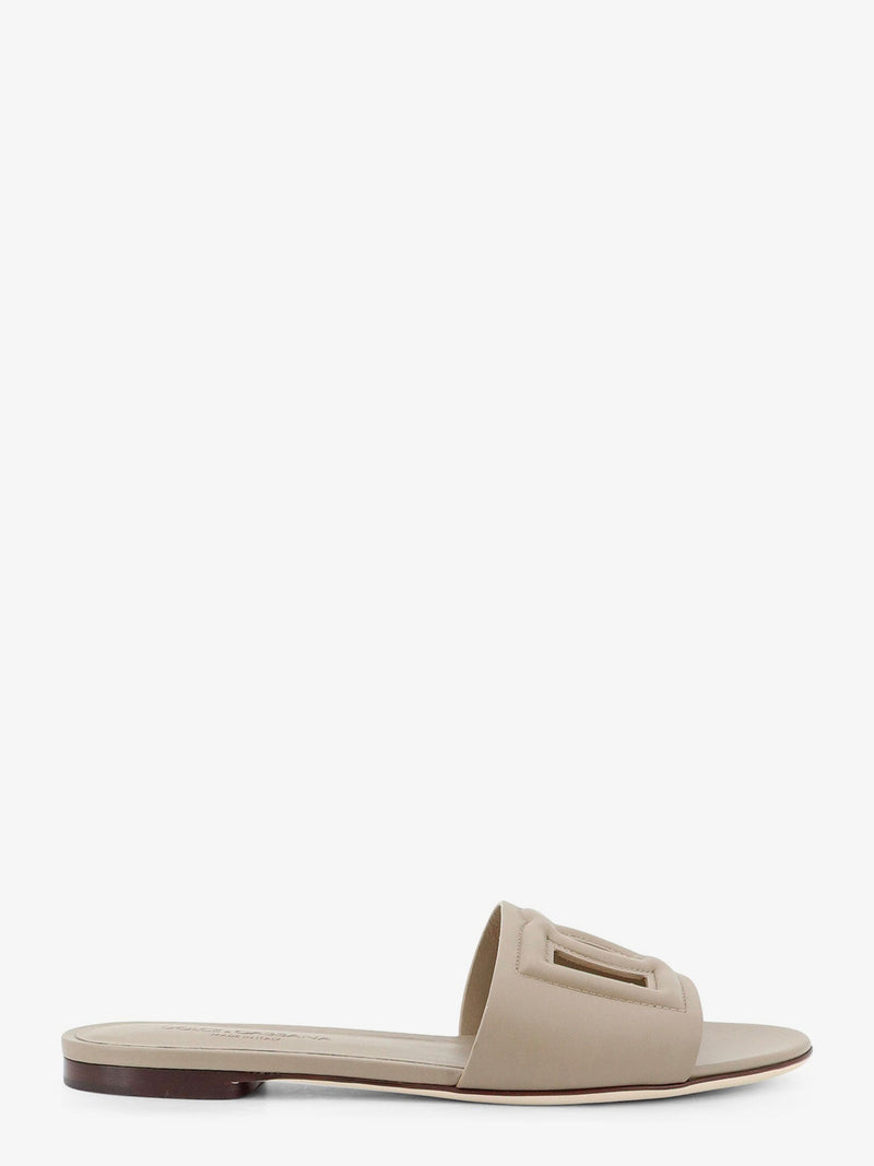 Dolce & Gabbana Dolce & Gabbana Leather Sandals Grey Women - World Class Fashion