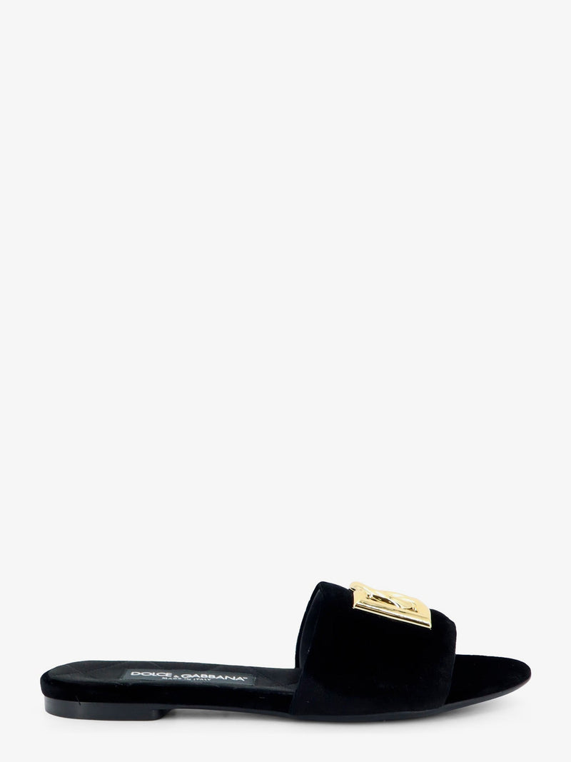 Dolce & Gabbana Dolce & Gabbana Velvet Sandals Black Women - World Class Fashion