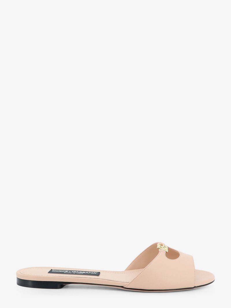 Dolce & Gabbana Dolce & Gabbana Leather Sandals Beige Women - World Class Fashion