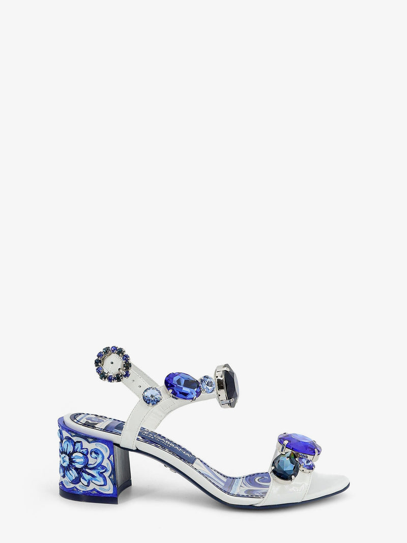 Dolce & Gabbana Dolce & Gabbana Patent Leather Sandals Blue Women - World Class Fashion