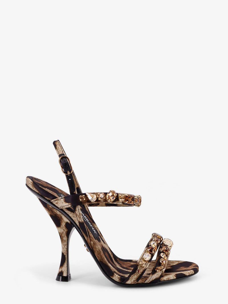 Dolce & Gabbana Dolce & Gabbana Satin Sandals Animal Print Women - World Class Fashion