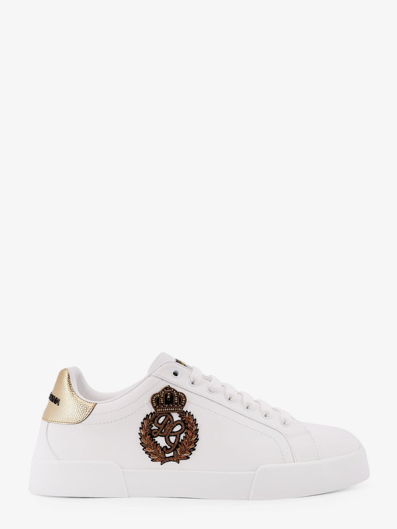 Dolce & Gabbana Dolce & Gabbana Zapatillas de piel blancas de hombre - World Class Fashion