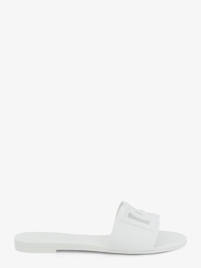 Dolce & Gabbana Dolce & Gabbana PVC Sandals with DG Logo White Women - World Class Fashion