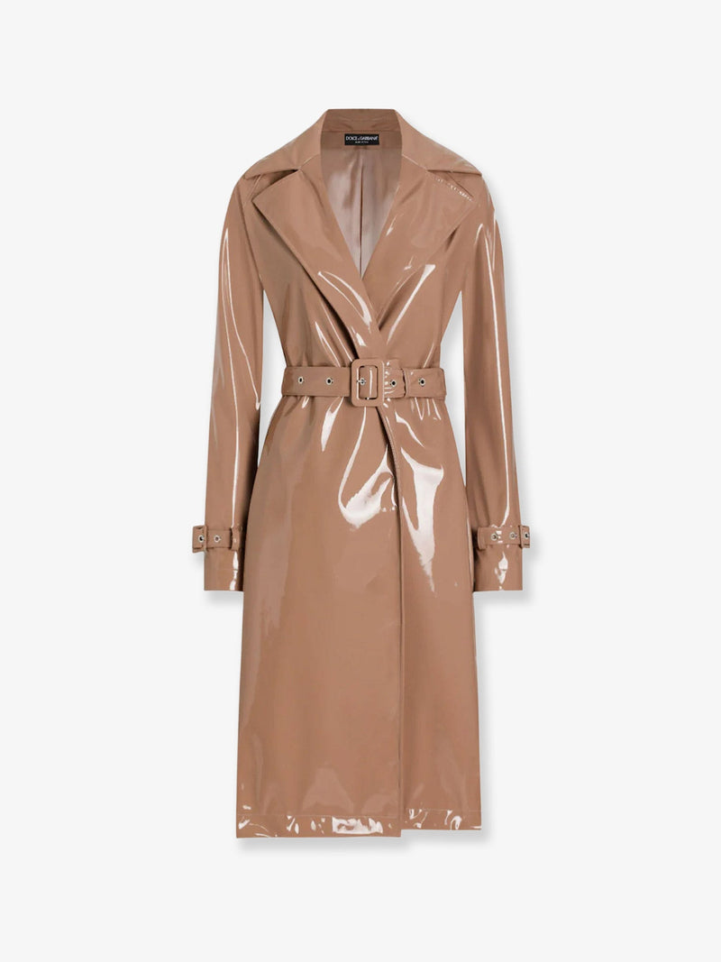 Dolce & Gabbana Dolce & Gabbana Vinyl Trench Pink - World Class Fashion