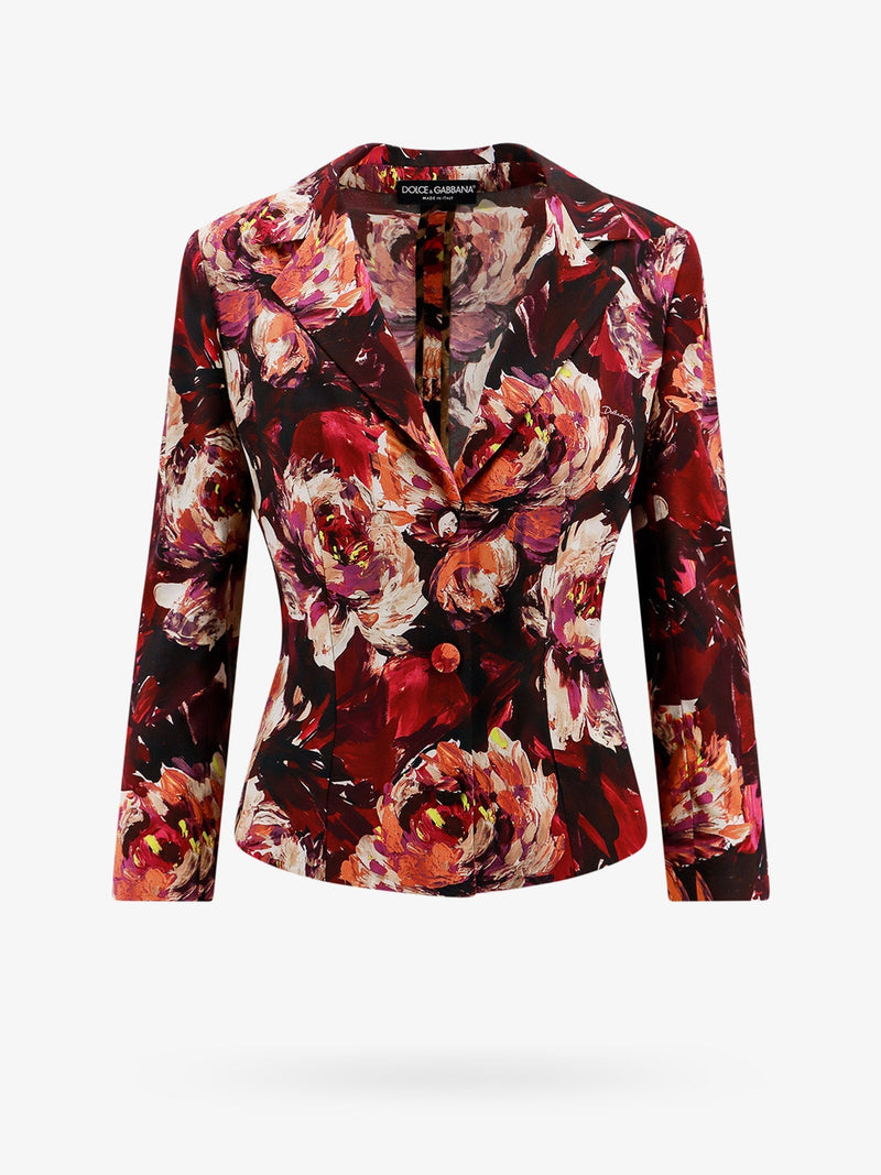 Dolce & Gabbana Dolce & Gabbana Cady Blazer Peonie Flower Print Multicolor - World Class Fashion