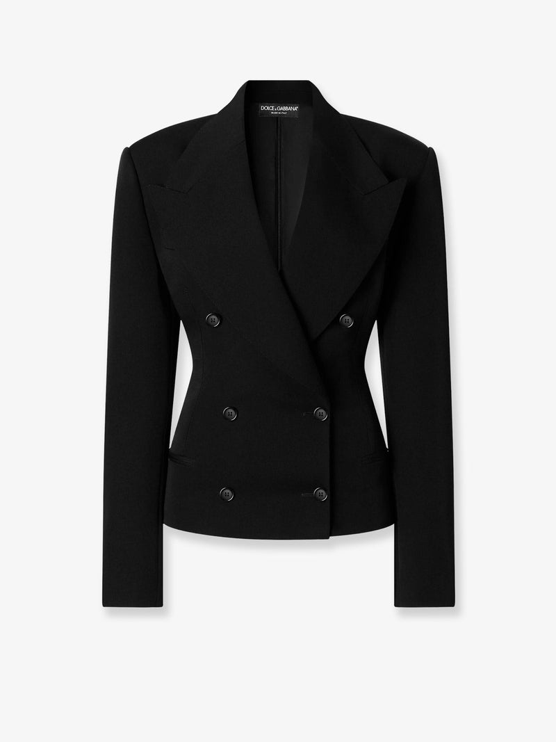 Dolce & Gabbana Blazer cruzado de lana virgen de Dolce & Gabbana negro - World Class Fashion