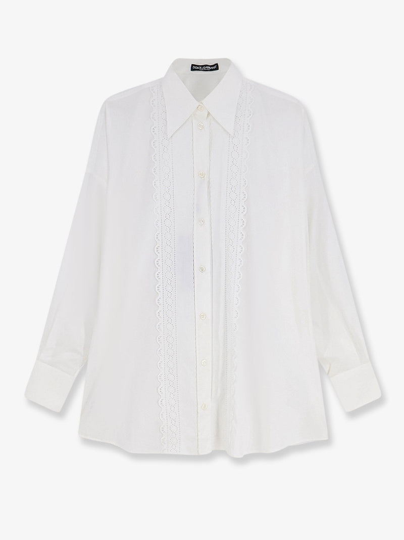 Dolce & Gabbana Dolce & Gabbana Oversize Cotton Shirt White Women - World Class Fashion