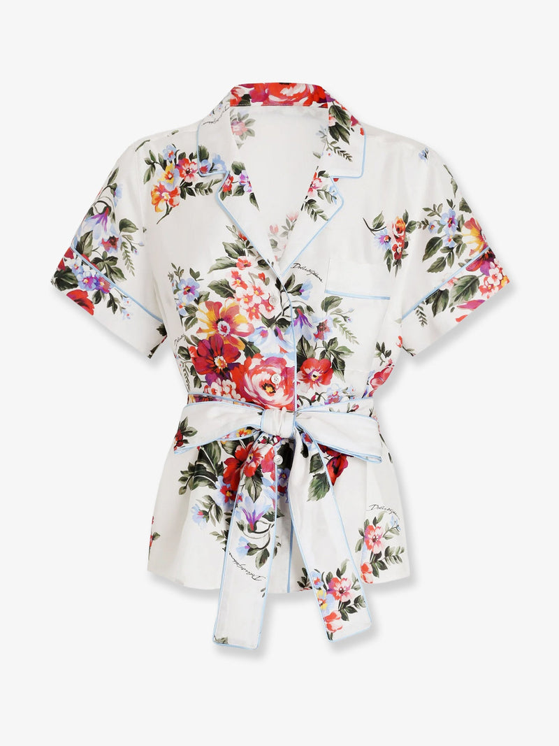 Dolce & Gabbana Dolce & Gabbana Vanity Silk Shirt White - World Class Fashion