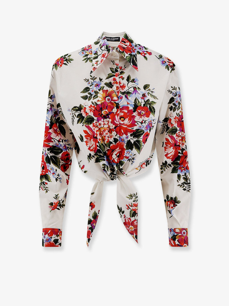 Dolce & Gabbana Dolce & Gabbana Cotton Shirt Multicolor Print White - World Class Fashion