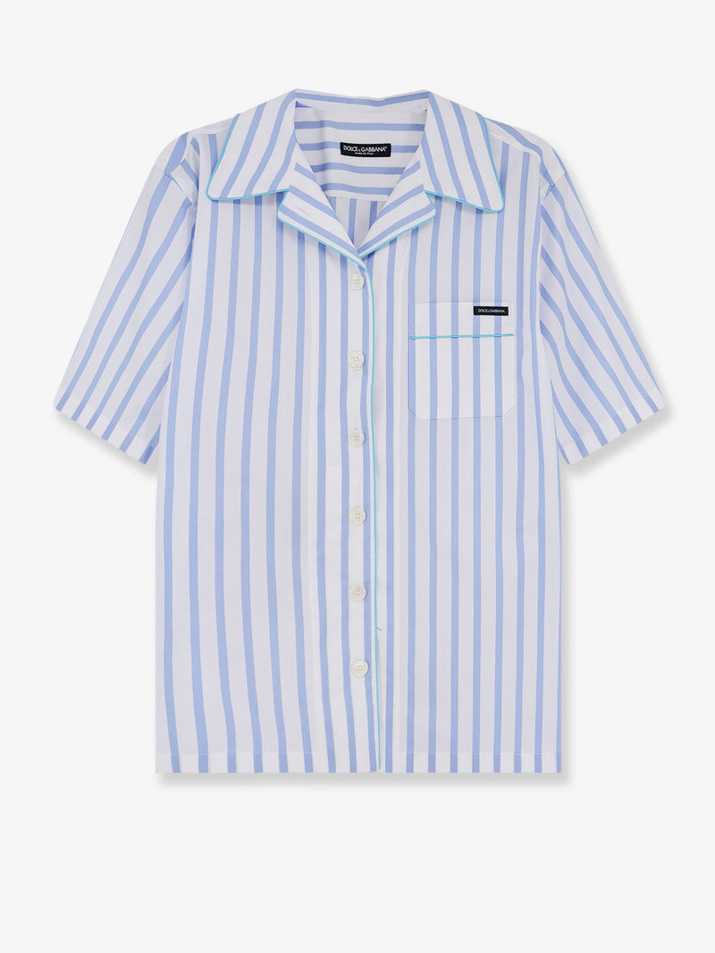 Dolce & Gabbana Dolce & Gabbana Cotton Silk Shirt Blue - World Class Fashion