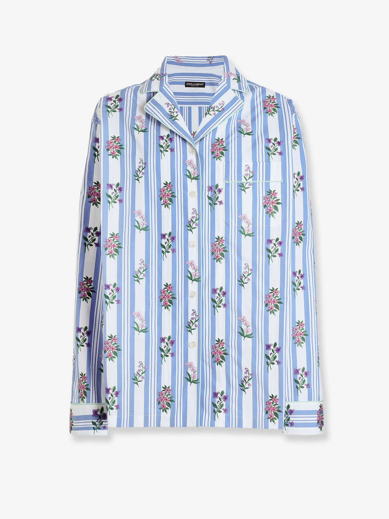 Dolce & Gabbana Dolce & Gabbana Cotton Poplin Shirt Blue Women - World Class Fashion