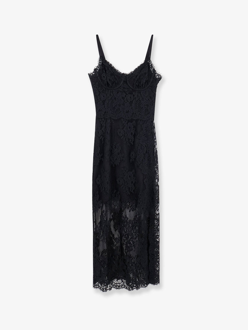 Dolce & Gabbana Vestido de encaje Dolce & Gabbana negro para mujer - World Class Fashion