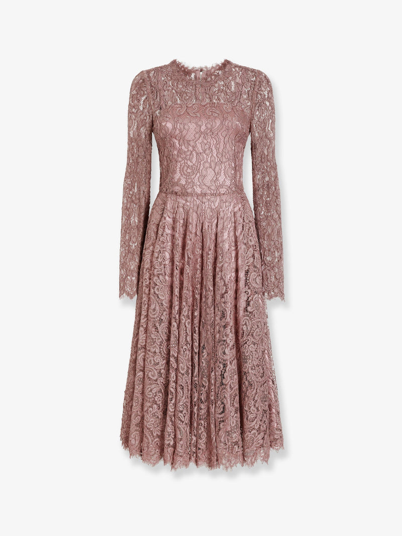 Dolce & Gabbana Dolce & Gabbana Lace Dress Pink Women - World Class Fashion