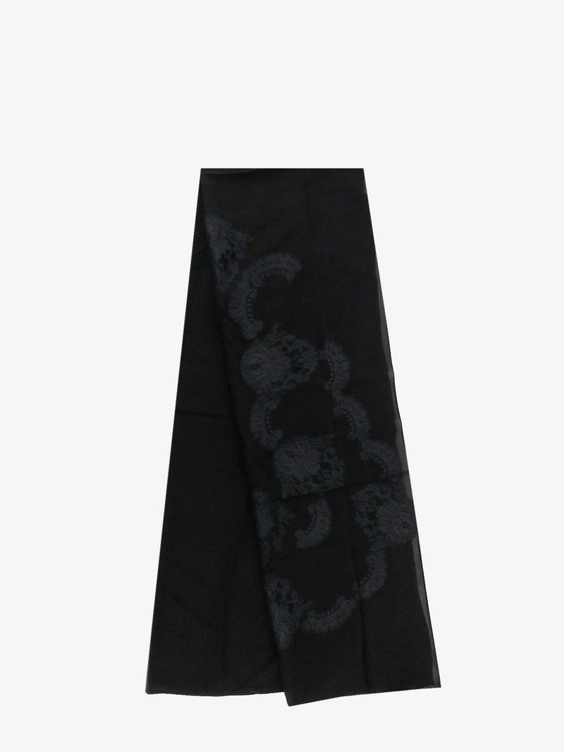 Dolce & Gabbana Dolce & Gabbana Chador Silk Scarf Black - World Class Fashion