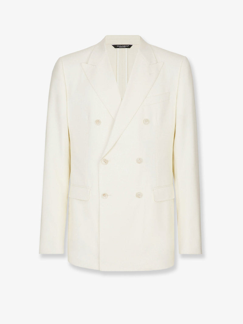 Dolce & Gabbana Dolce & Gabbana Taormina Linen Blazer White - World Class Fashion