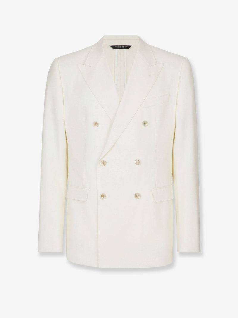 Dolce & Gabbana Dolce & Gabbana Taormina Linen Blazer White - World Class Fashion