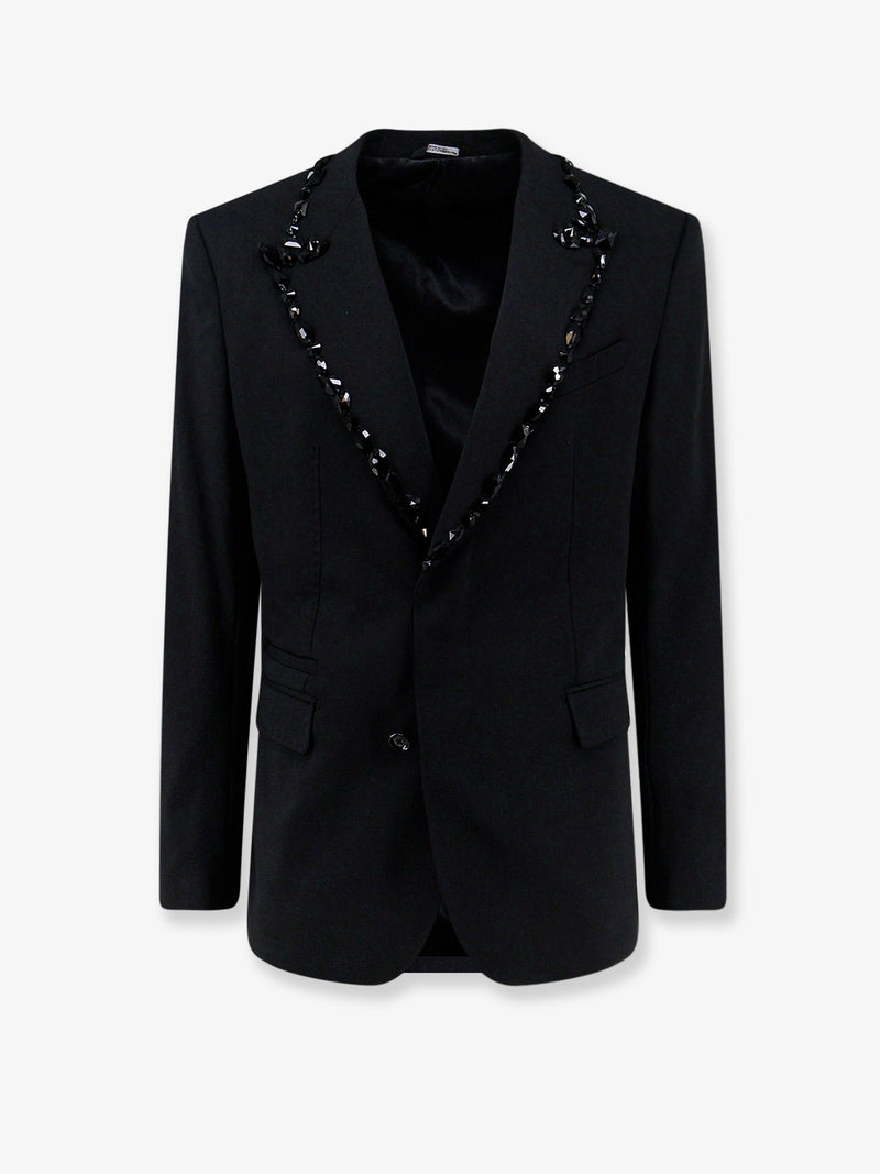 Dolce & Gabbana Dolce & Gabbana Sicilia Stretch Wool Blazer Black - World Class Fashion