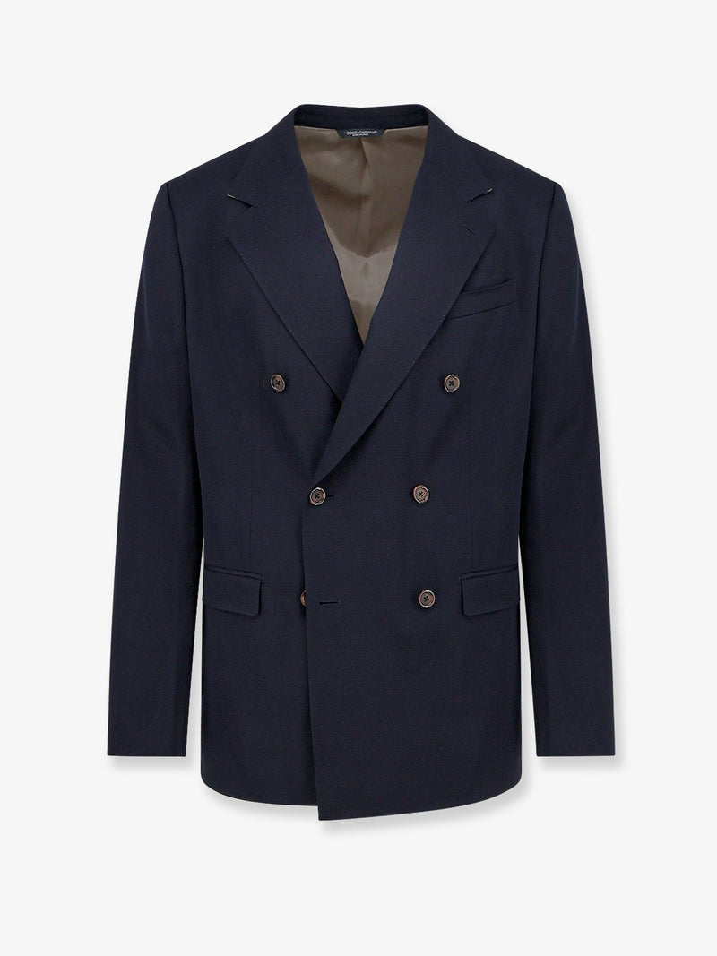 Dolce & Gabbana Dolce & Gabbana Stretch Virgin Wool Blazer Blue - World Class Fashion