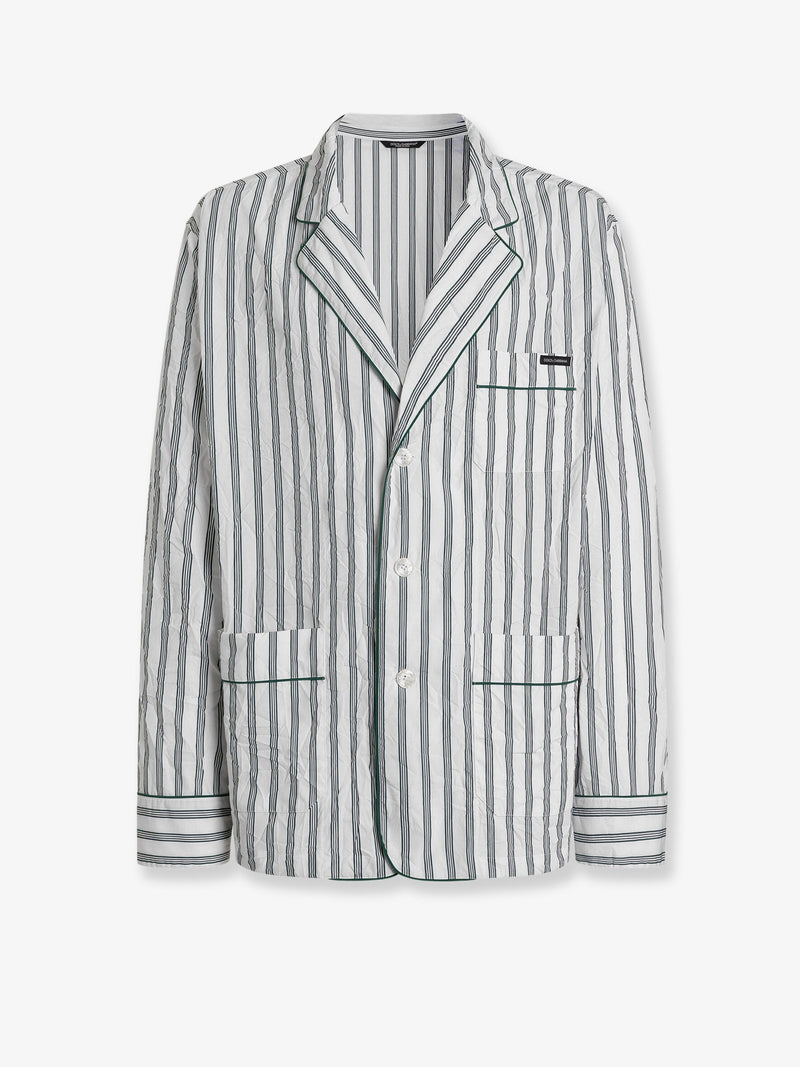 Dolce & Gabbana Dolce & Gabbana Vanity Froissé Fabric Dressing Gown Shirt White - World Class Fashion