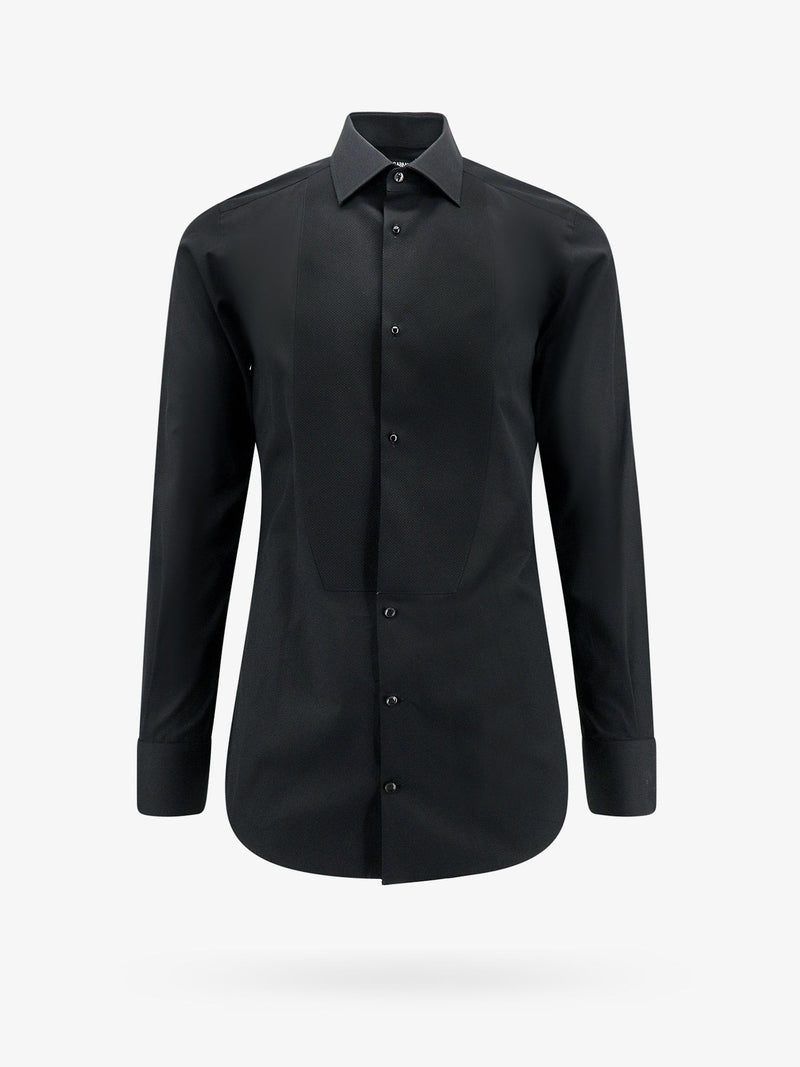 Dolce & Gabbana Dolce & Gabbana Gold Cotton Shirt Black Men - World Class Fashion
