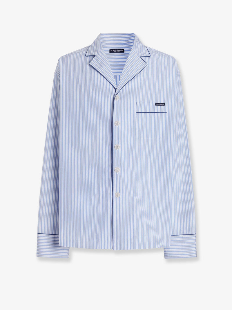 Dolce & Gabbana Dolce & Gabbana Cotton Silk Stripe Shirt Blue Men - World Class Fashion