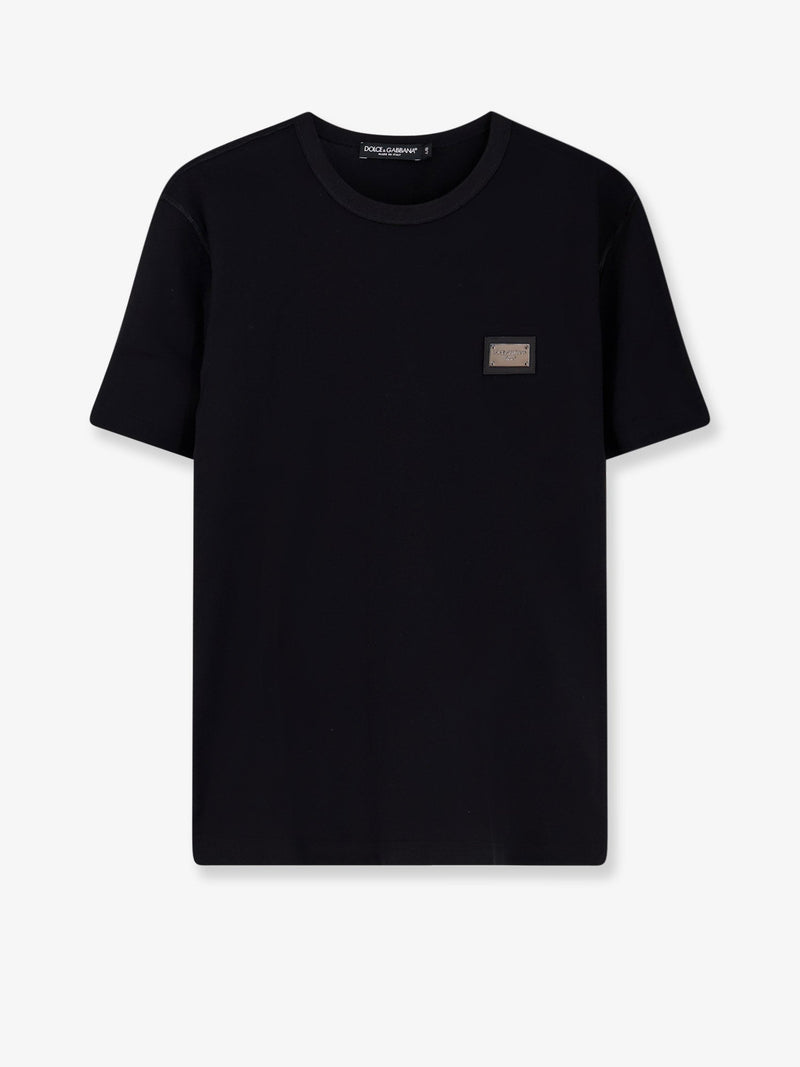 Dolce & Gabbana Dolce & Gabbana Cotton T-Shirt with Logo Patch Black - World Class Fashion