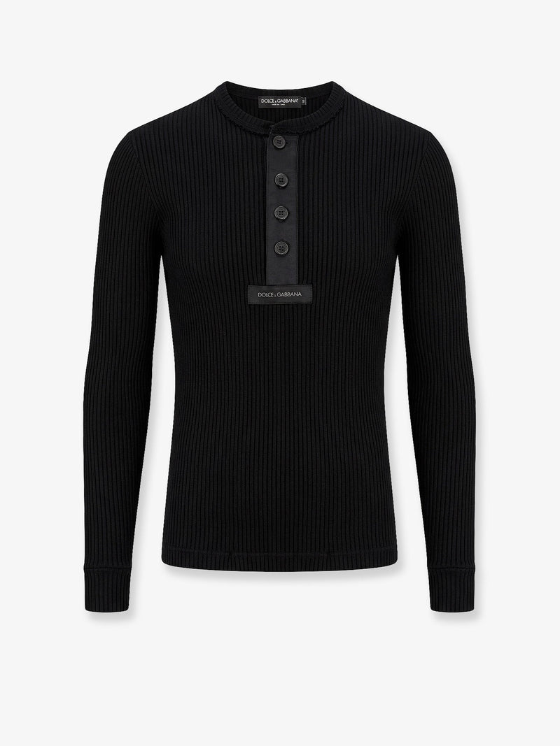 Dolce & Gabbana Dolce & Gabbana Ribbed Cotton Sweater Black Men - World Class Fashion