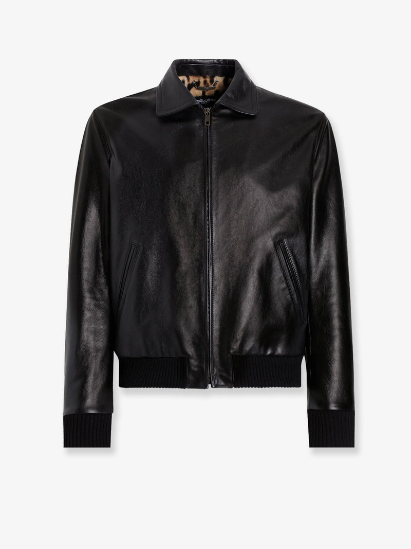 Dolce & Gabbana Dolce & Gabbana Leather Jacket Black Men - World Class Fashion