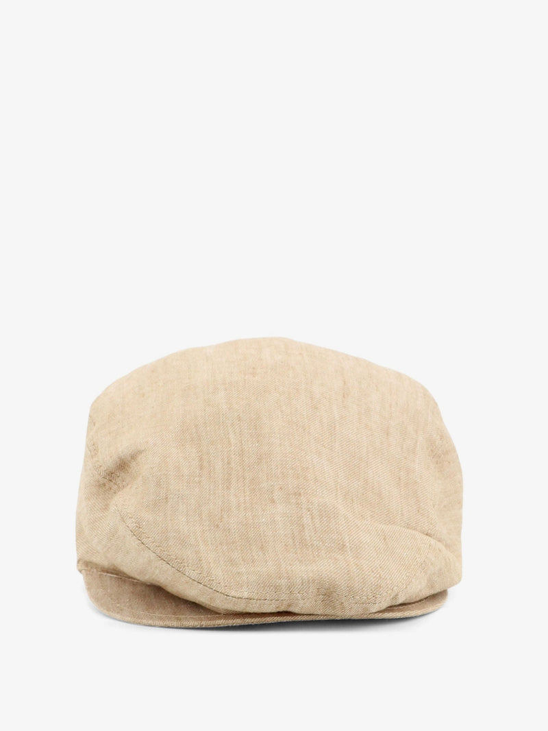 Dolce & Gabbana Dolce & Gabbana Linen Hat with Embroidered Logo Beige - World Class Fashion