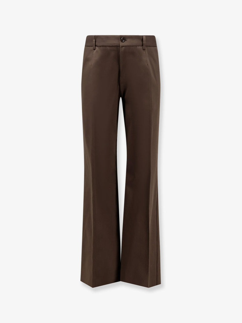 Dolce & Gabbana Dolce & Gabbana Tailored Cotton Trousers Brown - World Class Fashion