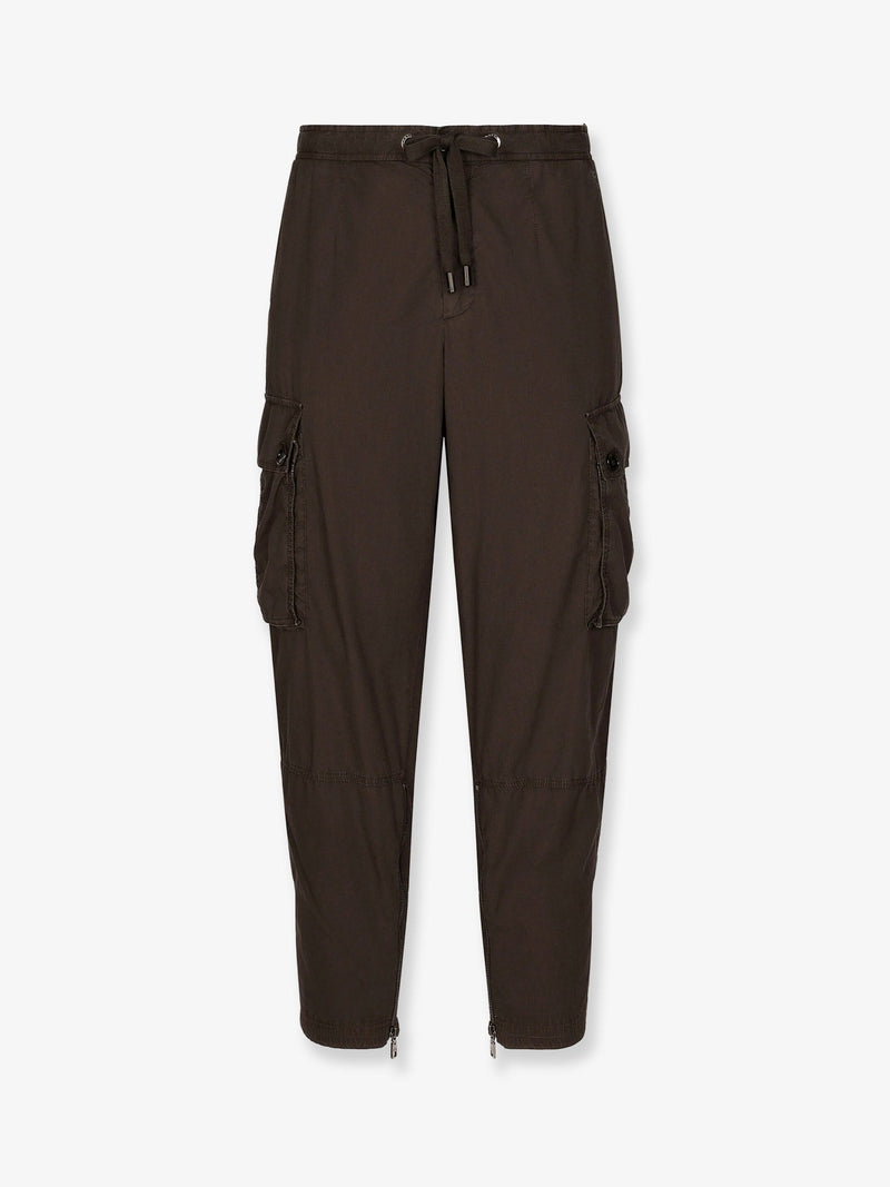 Dolce & Gabbana Dolce & Gabbana Cotton Cargo Trousers Brown - World Class Fashion