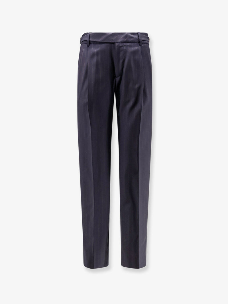 Dolce & Gabbana Dolce & Gabbana Virgin Wool Trousers Blue Men - World Class Fashion