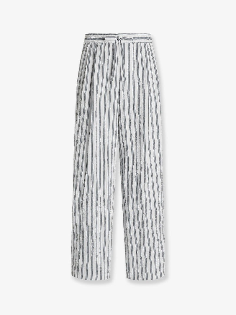 Dolce & Gabbana Dolce & Gabbana Vanity Pajamas Froissé Fabric Trousers White - World Class Fashion