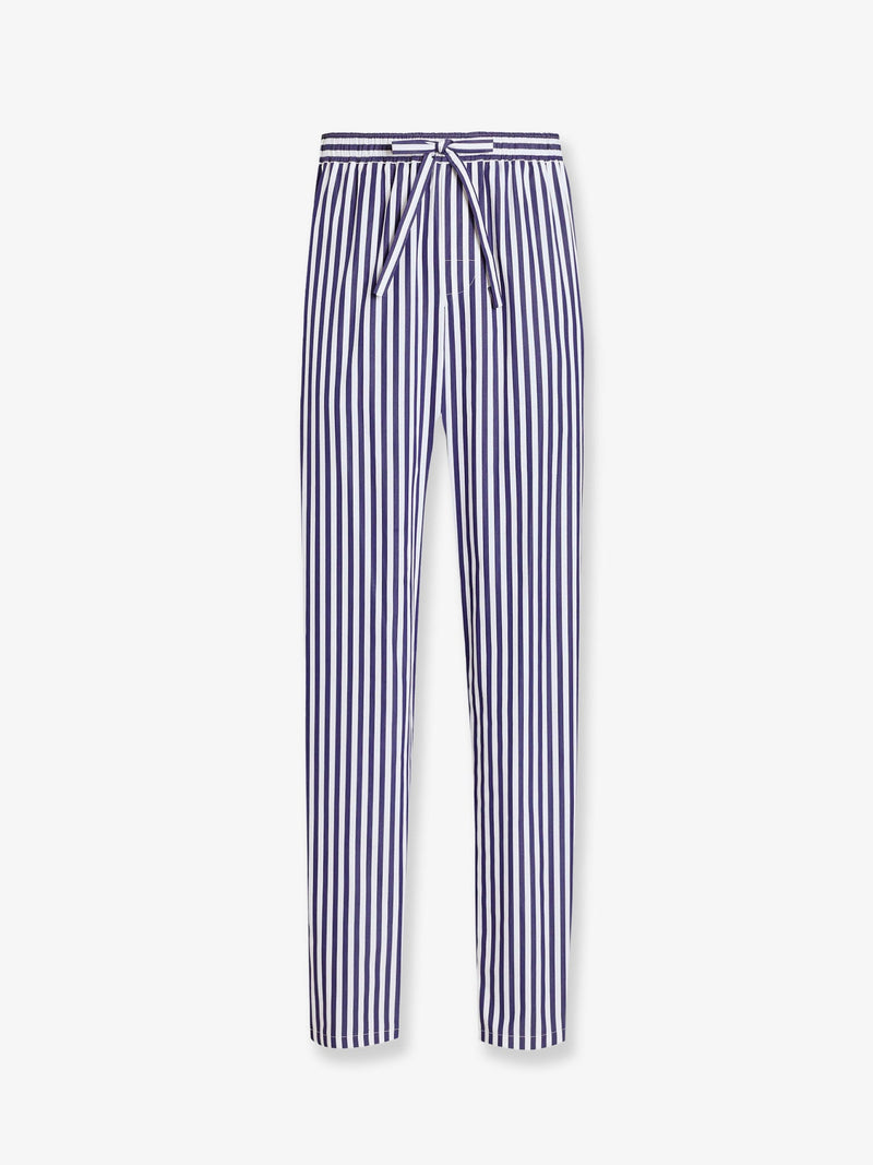 Dolce & Gabbana Dolce & Gabbana Cotton Silk Trousers Blue Men - World Class Fashion