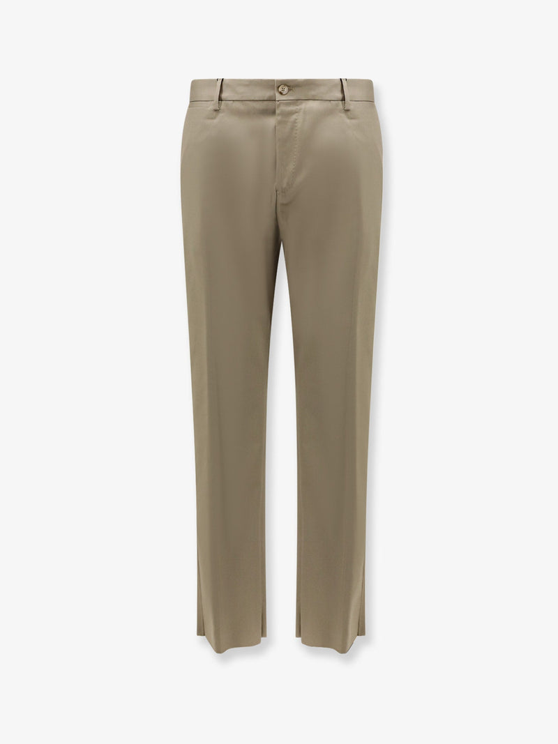 Dolce & Gabbana Dolce & Gabbana Wool and Silk Trousers Beige Men - World Class Fashion