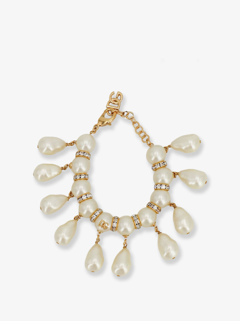 Dolce & Gabbana Dolce & Gabbana DG Logo Pendant Bracelet Gold - World Class Fashion