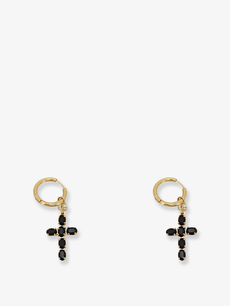 Dolce & Gabbana Dolce & Gabbana Brass Earrings Black - World Class Fashion