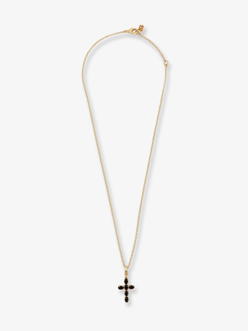 Dolce & Gabbana Dolce & Gabbana Brass Necklace With Cross Pendant Gold - World Class Fashion
