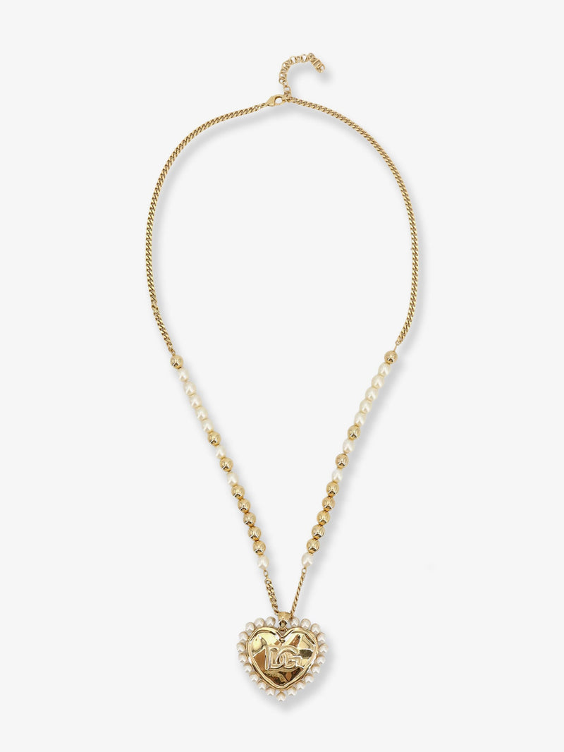 Dolce & Gabbana Dolce & Gabbana Brass Necklace with DG Logo Gold - World Class Fashion