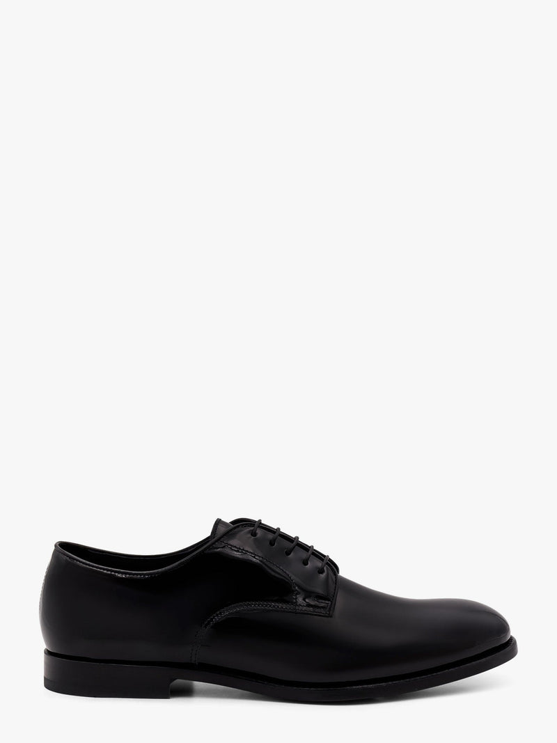 Doucal's Doucal's Lace-Up Patent Leather Shoes Black - World Class Fashion