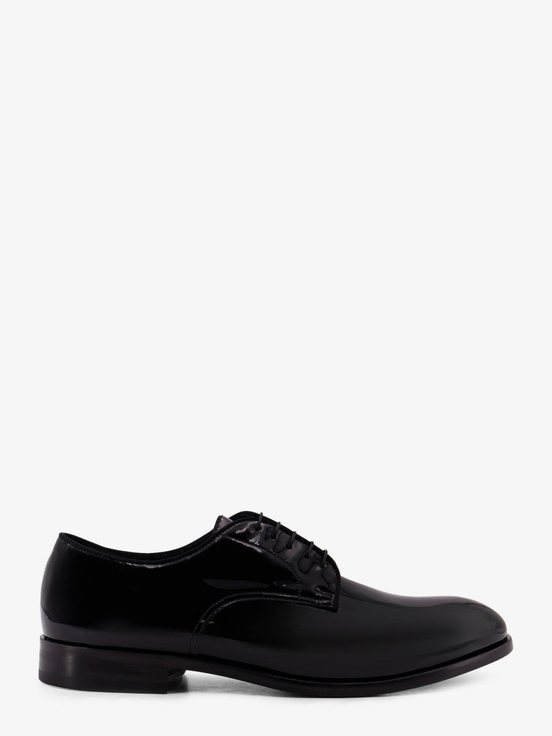 Doucal's Doucal's Patent Leather Lace-Up Shoes Black - World Class Fashion