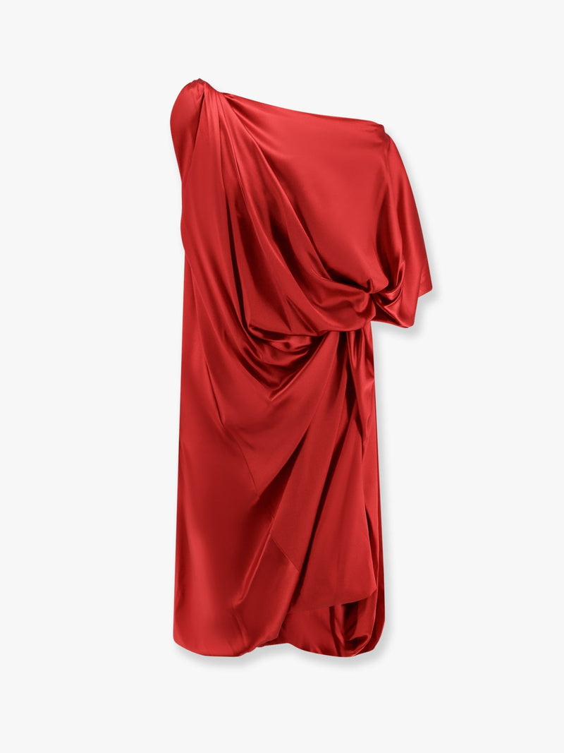 Dries Van Noten Dries Van Noten Dalant Silk Dress Red - World Class Fashion